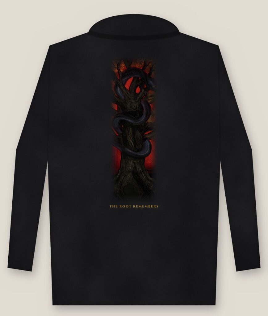 Back of the shirt showing the full design