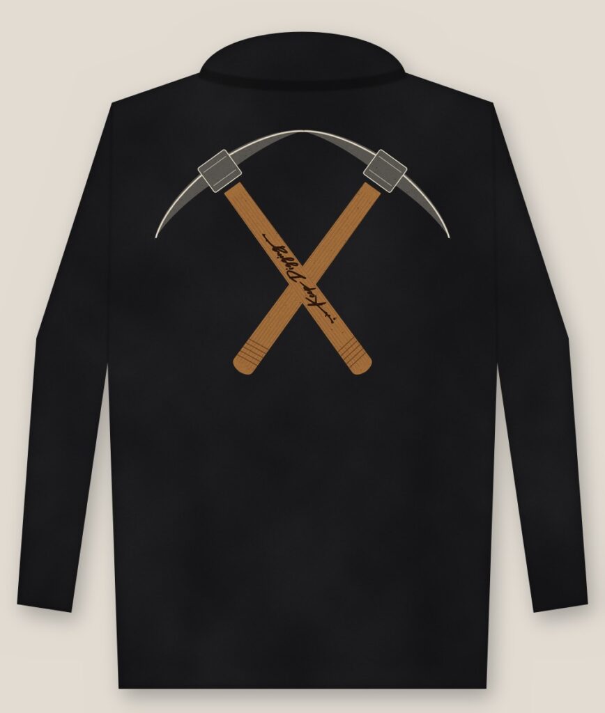 Back of the shirt showing the full design