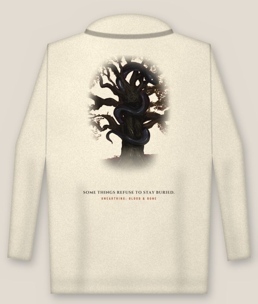 Back of the shirt showing the full design