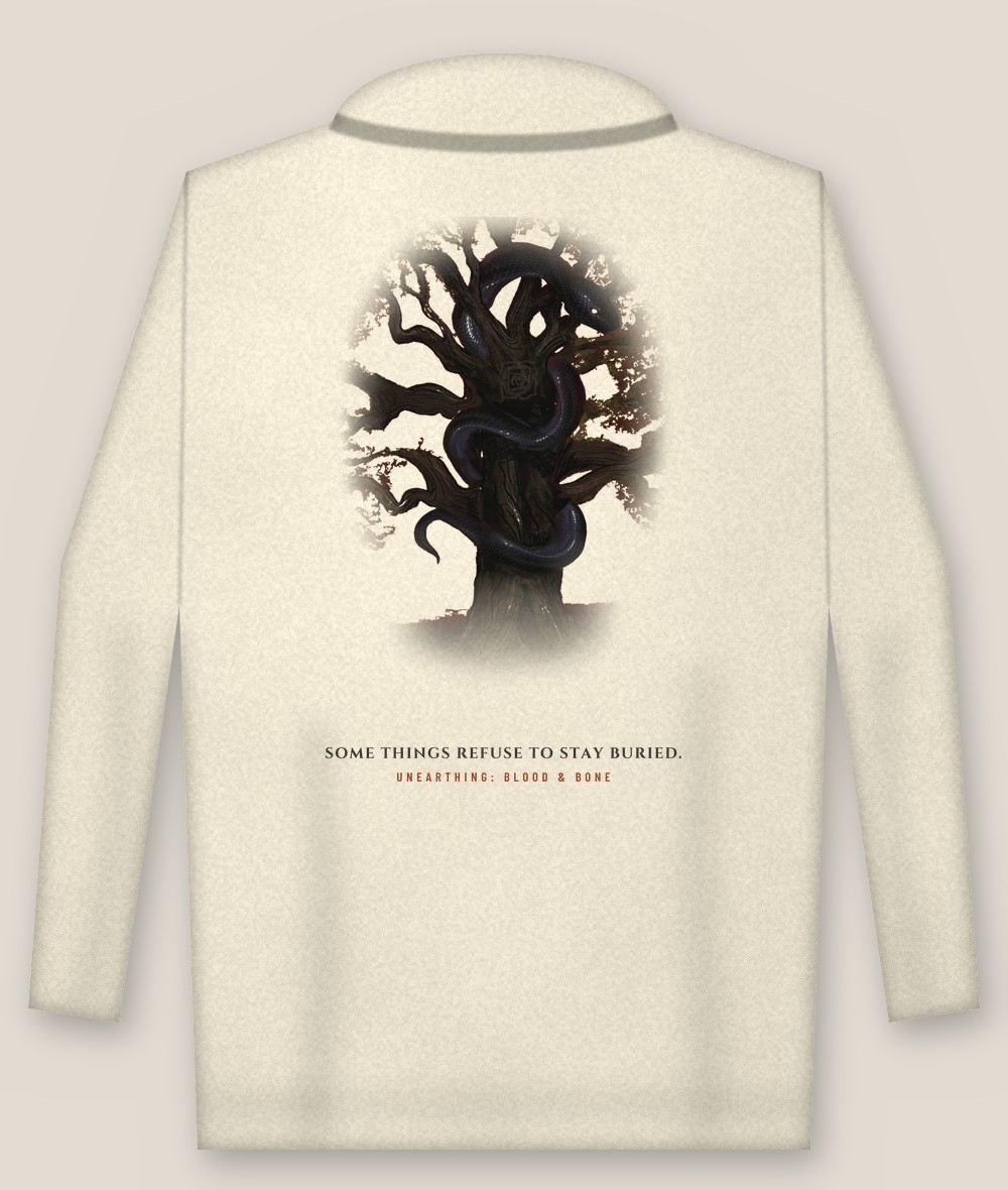 Back of the shirt showing the full design