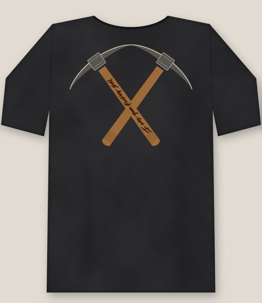 Back of the shirt showing the full design
