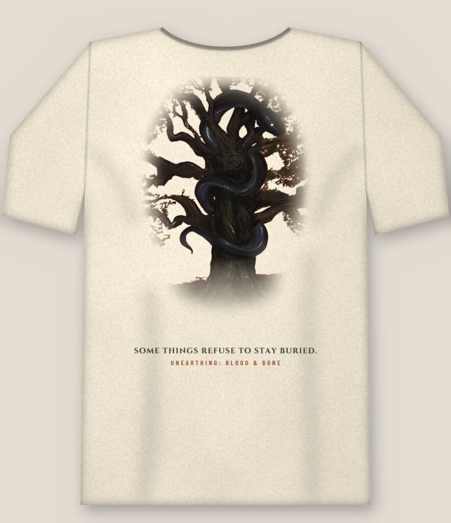 Back of the shirt showing the full design