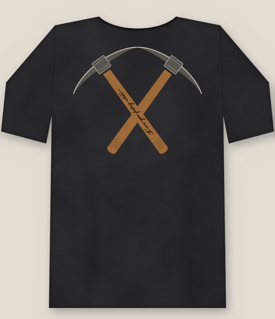 Back of the shirt showing the full design