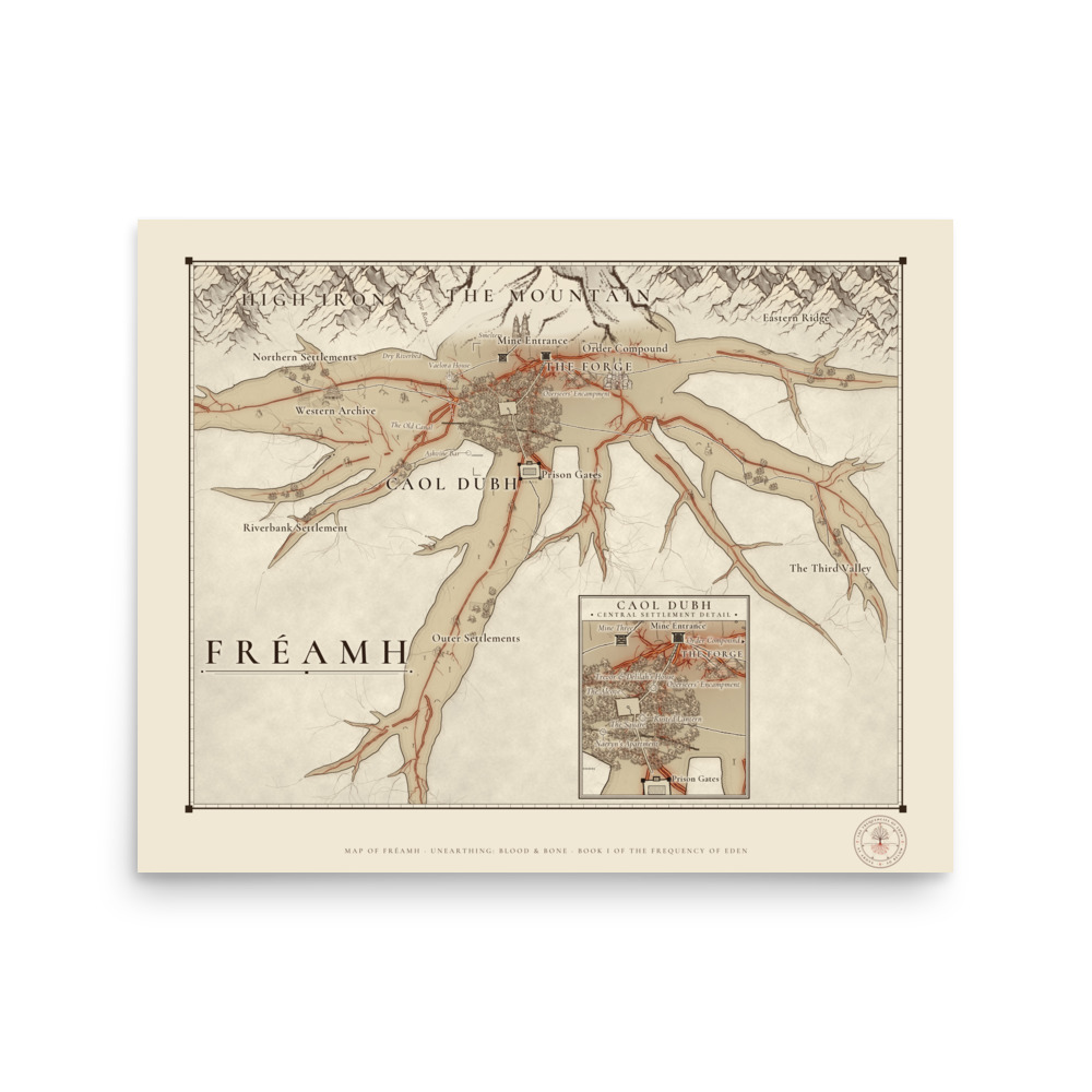 FOE-025 Fréamh Map Print 20x16