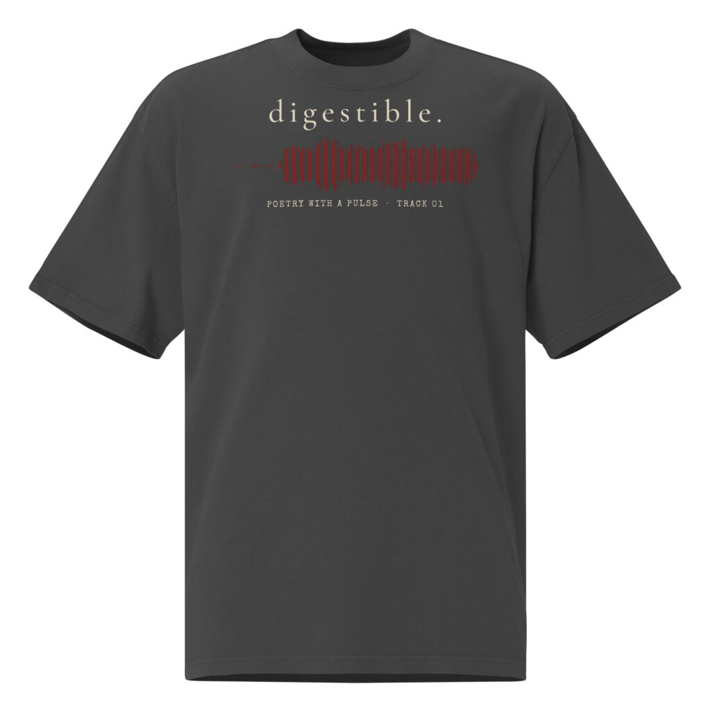 Digestible Track 01 Waveform Oversized Tee