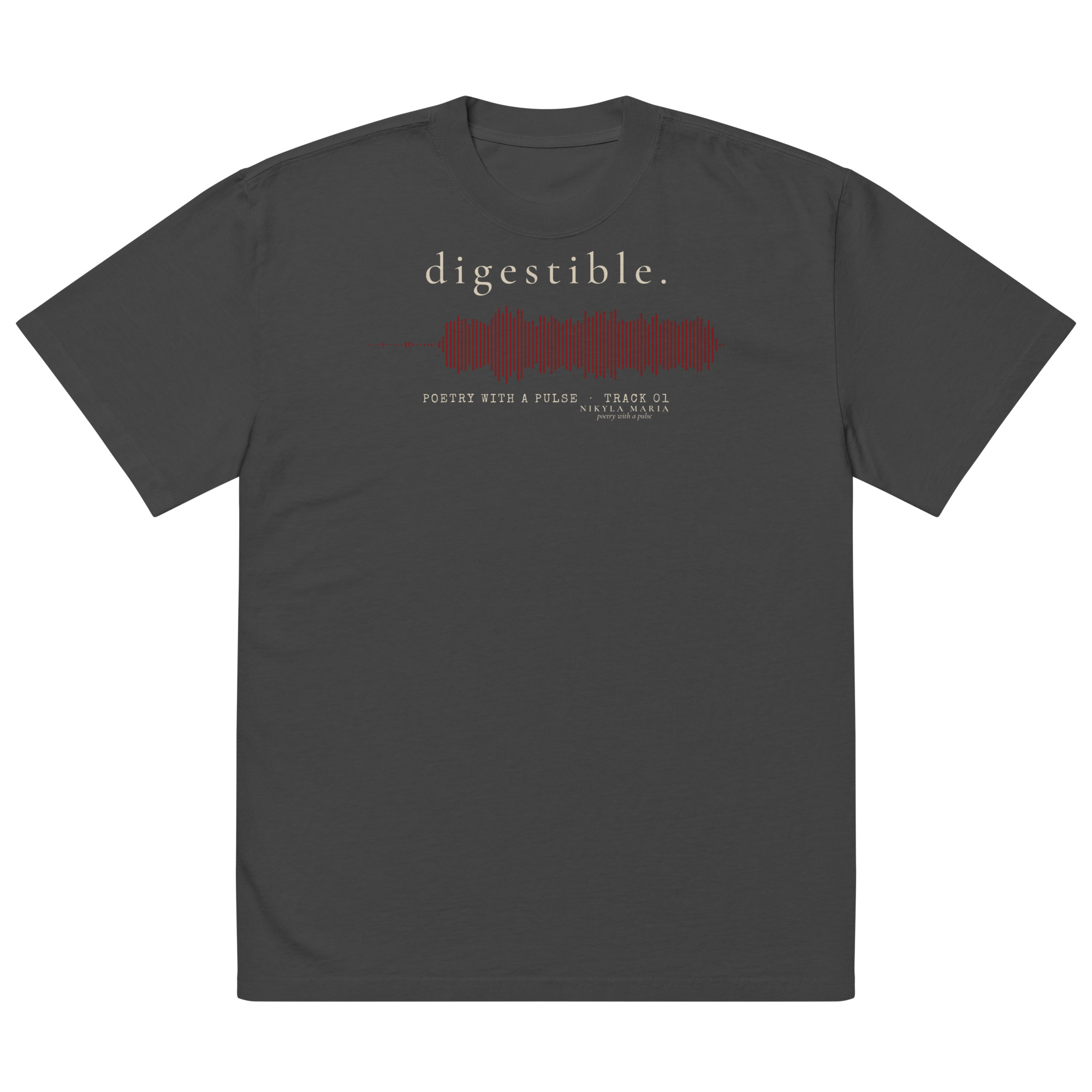 Digestible Track 01 Waveform Oversized Tee - Image 4