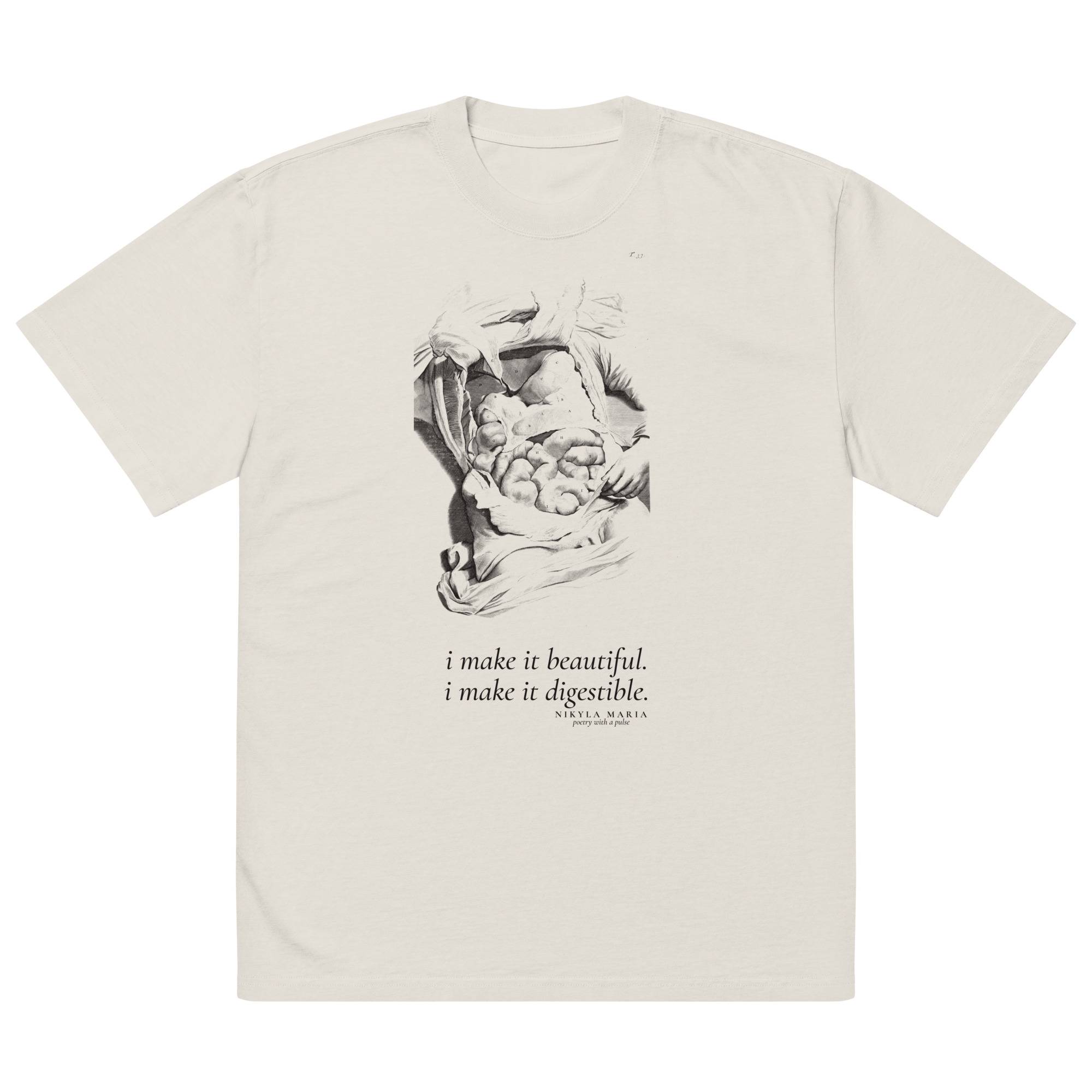 I Make It Digestible Bidloo Anatomy Oversized Tee - Image 4