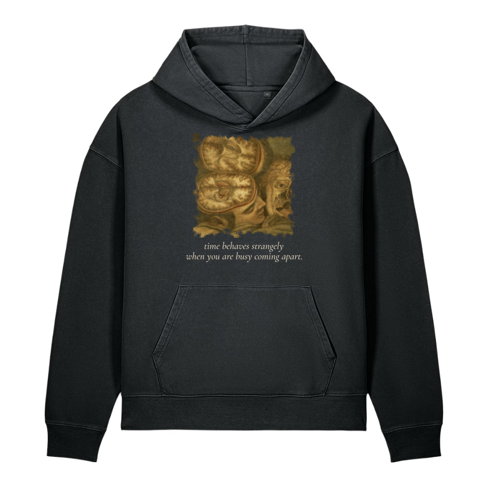 Busy Coming Apart Dissected Heads Vintage Hoodie