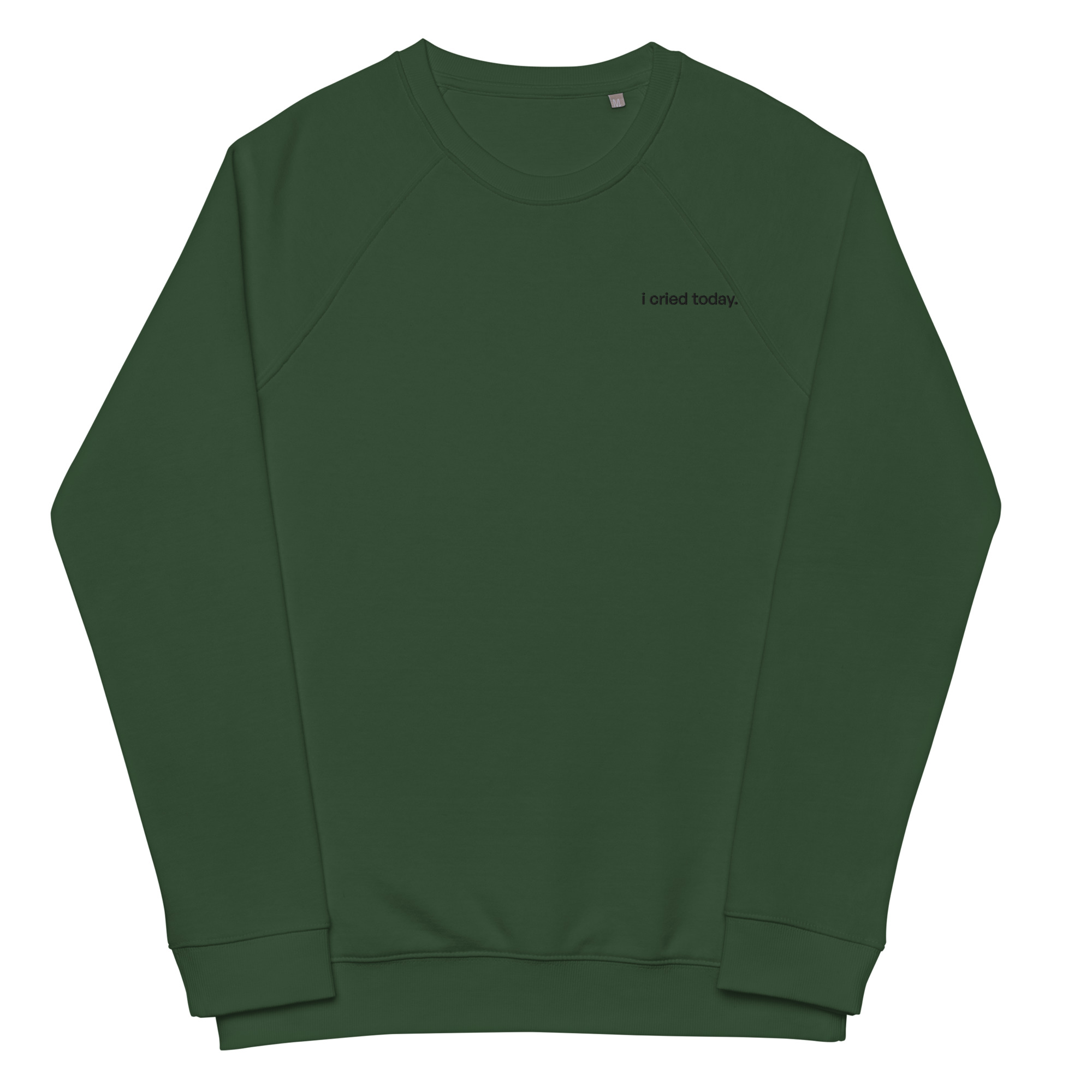 i cried today. Raglan Sweatshirt - Image 2