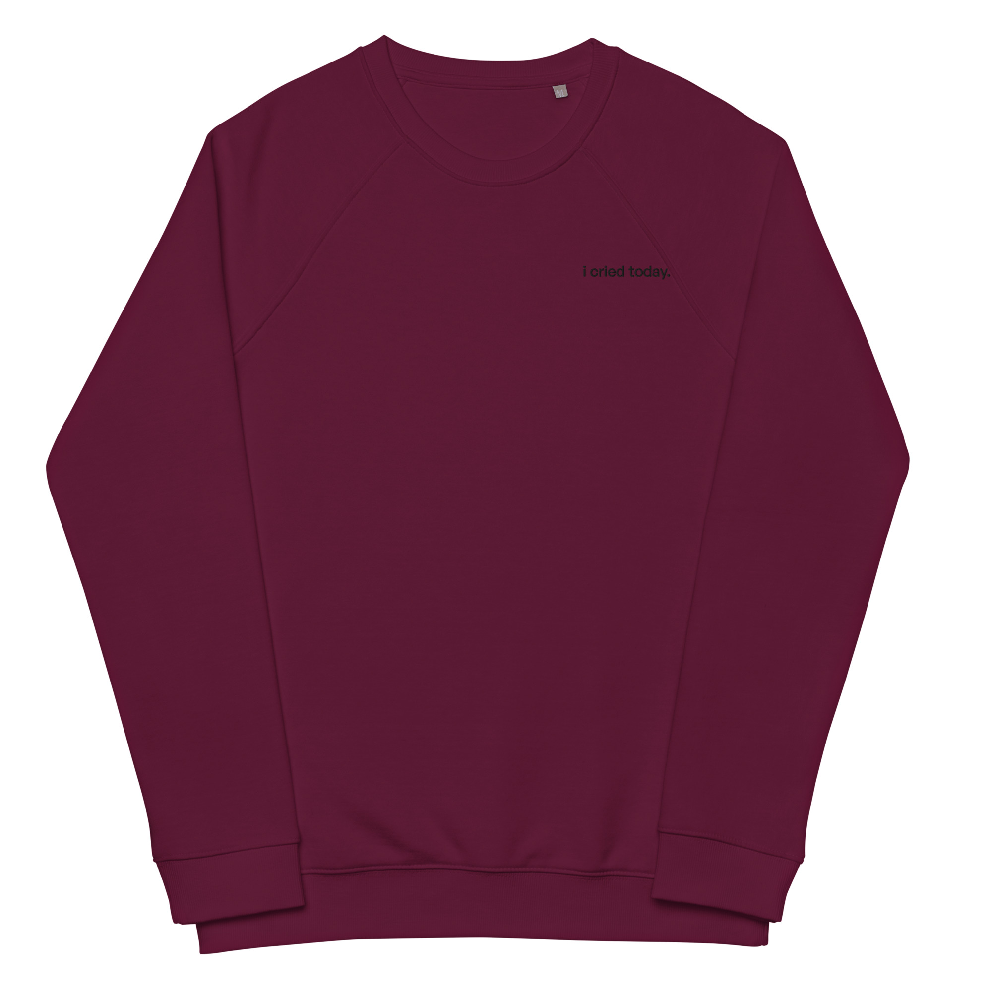 i cried today. Raglan Sweatshirt - Image 3