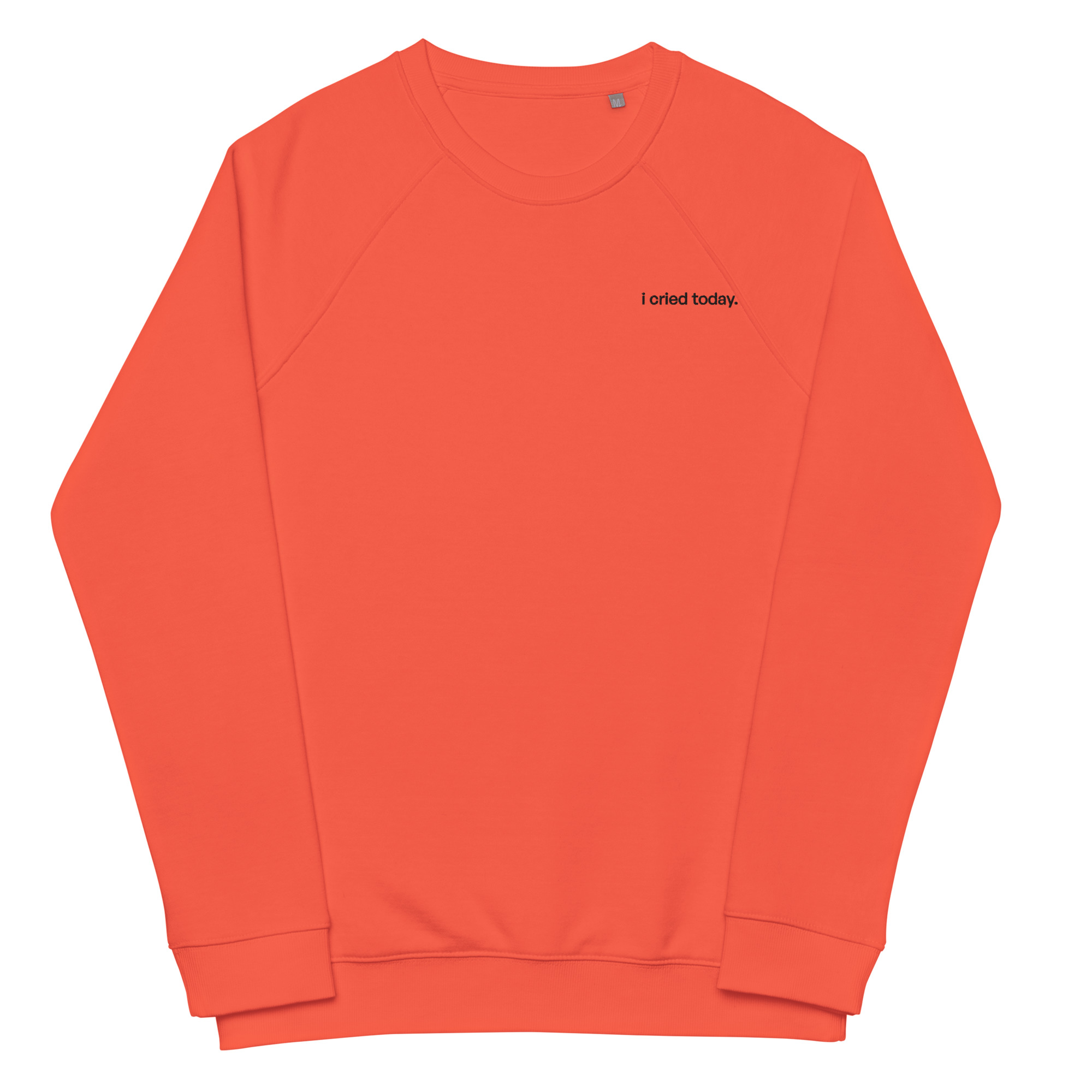 i cried today. Raglan Sweatshirt - Image 4