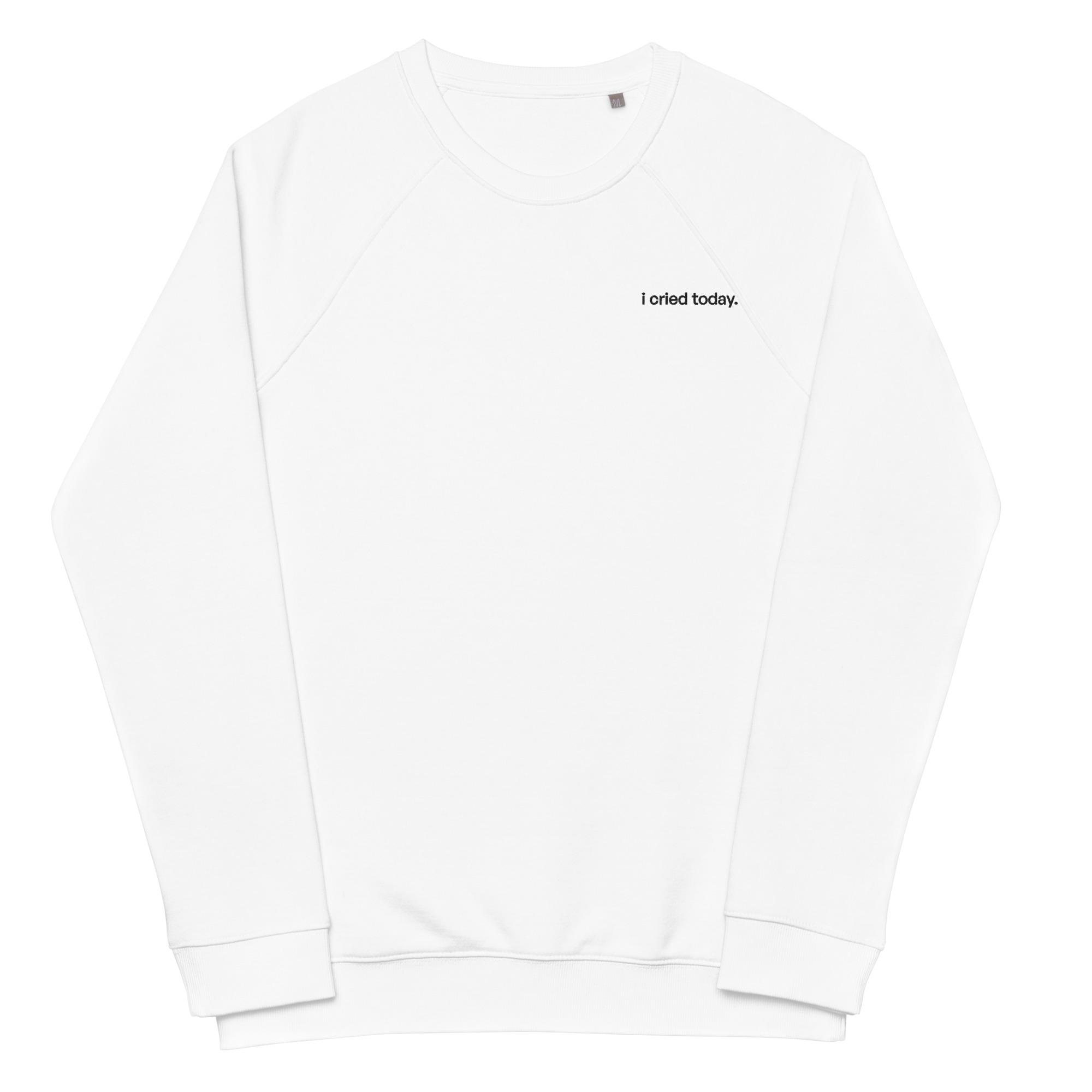 i cried today. Raglan Sweatshirt - Image 6