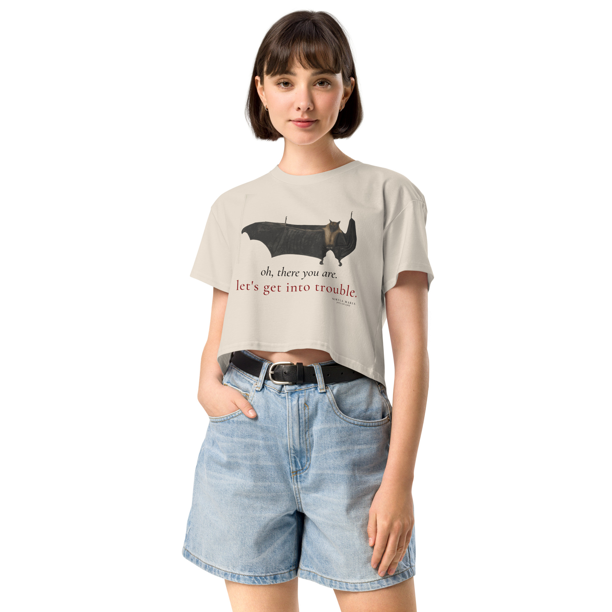 Let's Get Into Trouble Fruit Bat Crop Top - Image 4