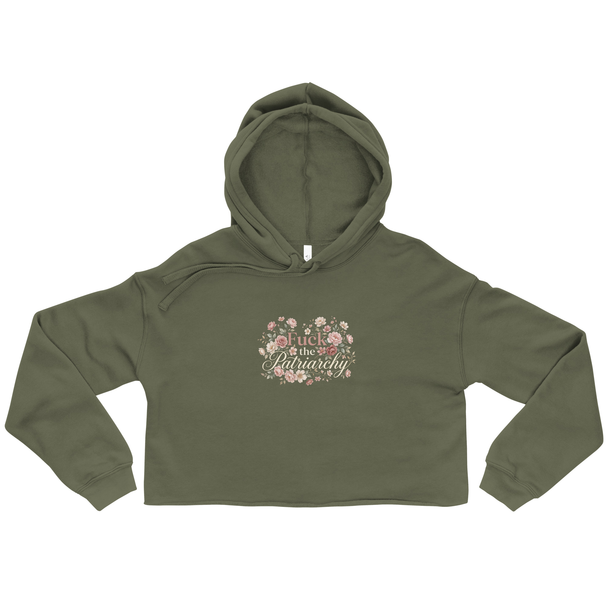 Fuck the Patriarchy Crop Hoodie - Image 2